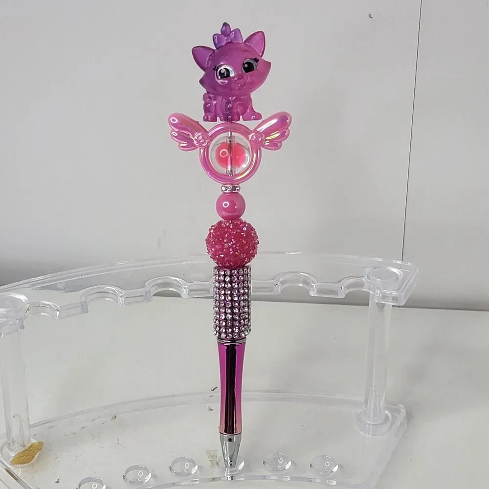Disney Doorables Beaded Pen Marie from Aristocats Technicolor